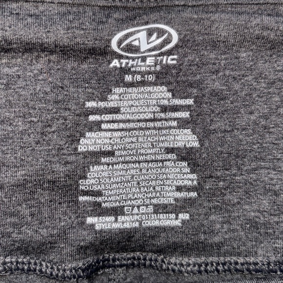 Athletic Works Full Length Asymmetrical Color Block Leggings, Size M - Picture 10 of 12